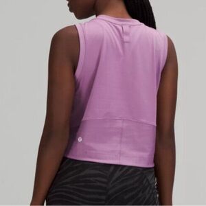 Lululemon Mesh Back Cropped Train Tank Top Wisteria Purple